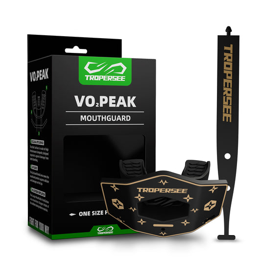 BLACK & GOLD PATTERN VO₂PEAK MOUTHGUARD