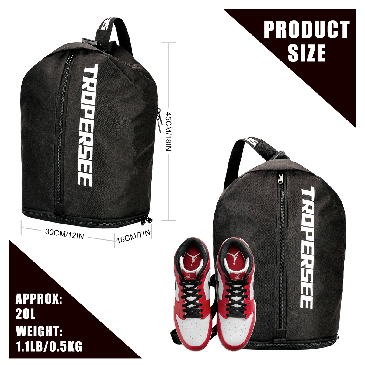 TROPERSEE Flag Sling Bag - Crossbody Gear Bag for Flag Football & Training
