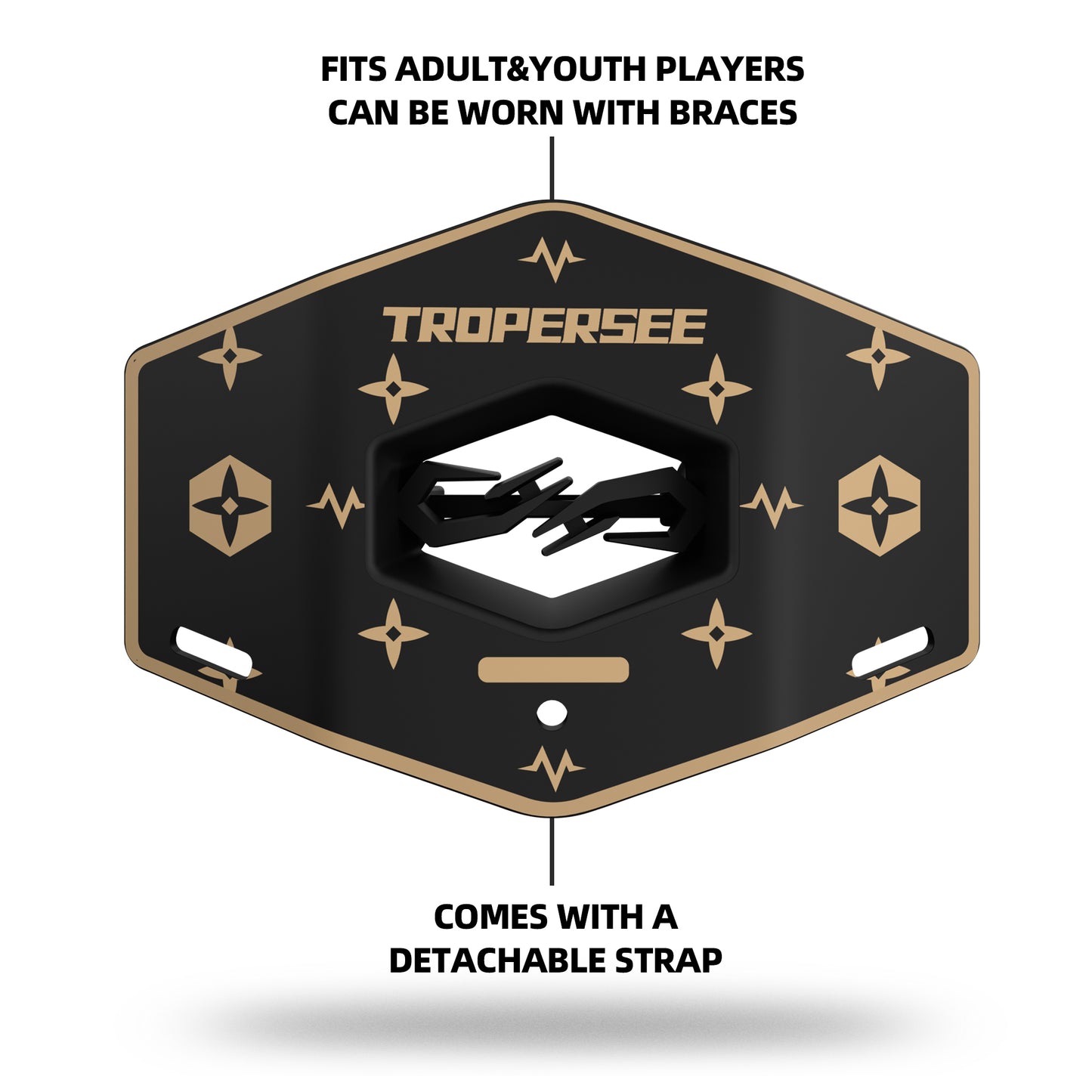BLACK & GOLD PATTERN VO₂PEAK MOUTHGUARD