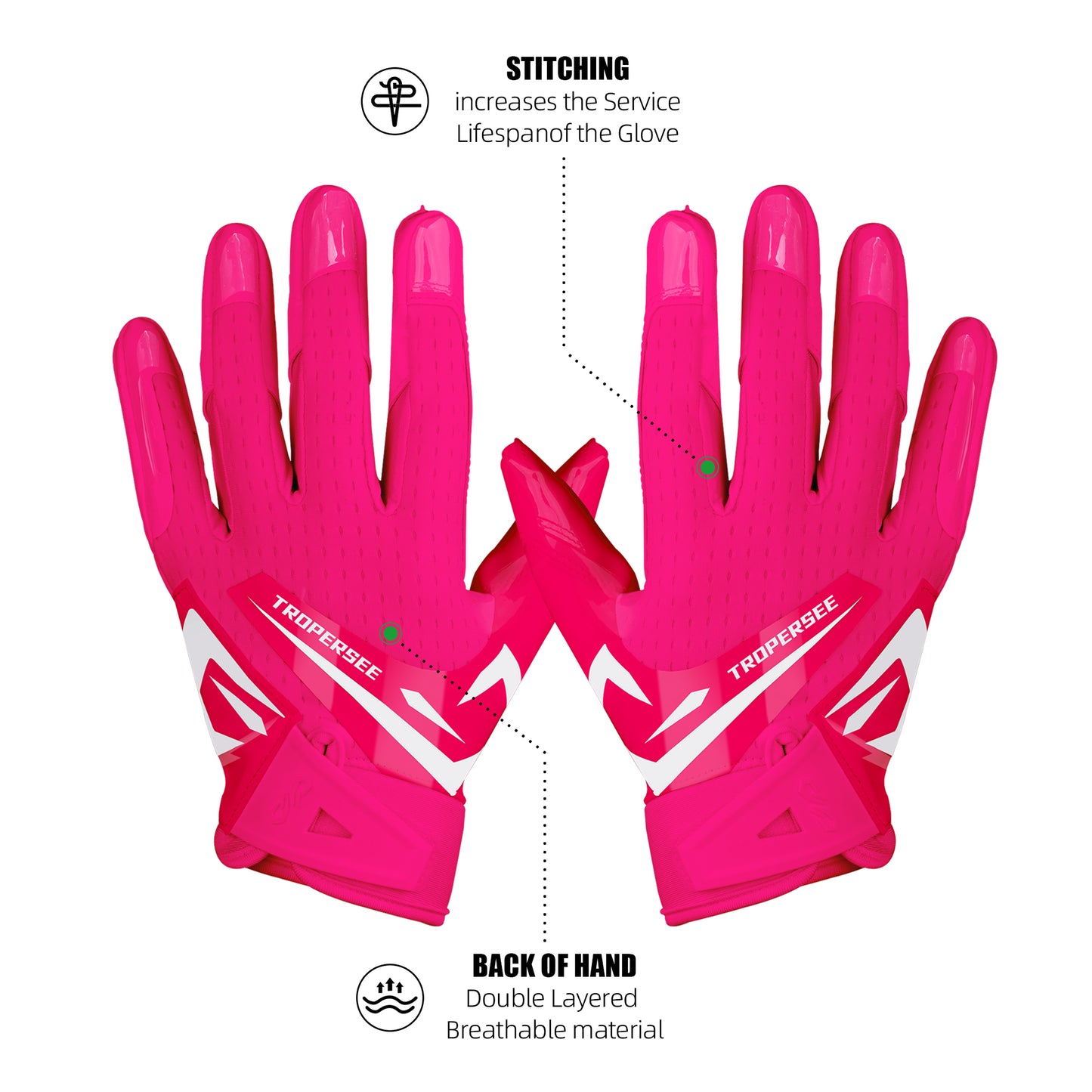 TROPERSEE FRZ 1.0 FOOTBALL GLOVES PINK