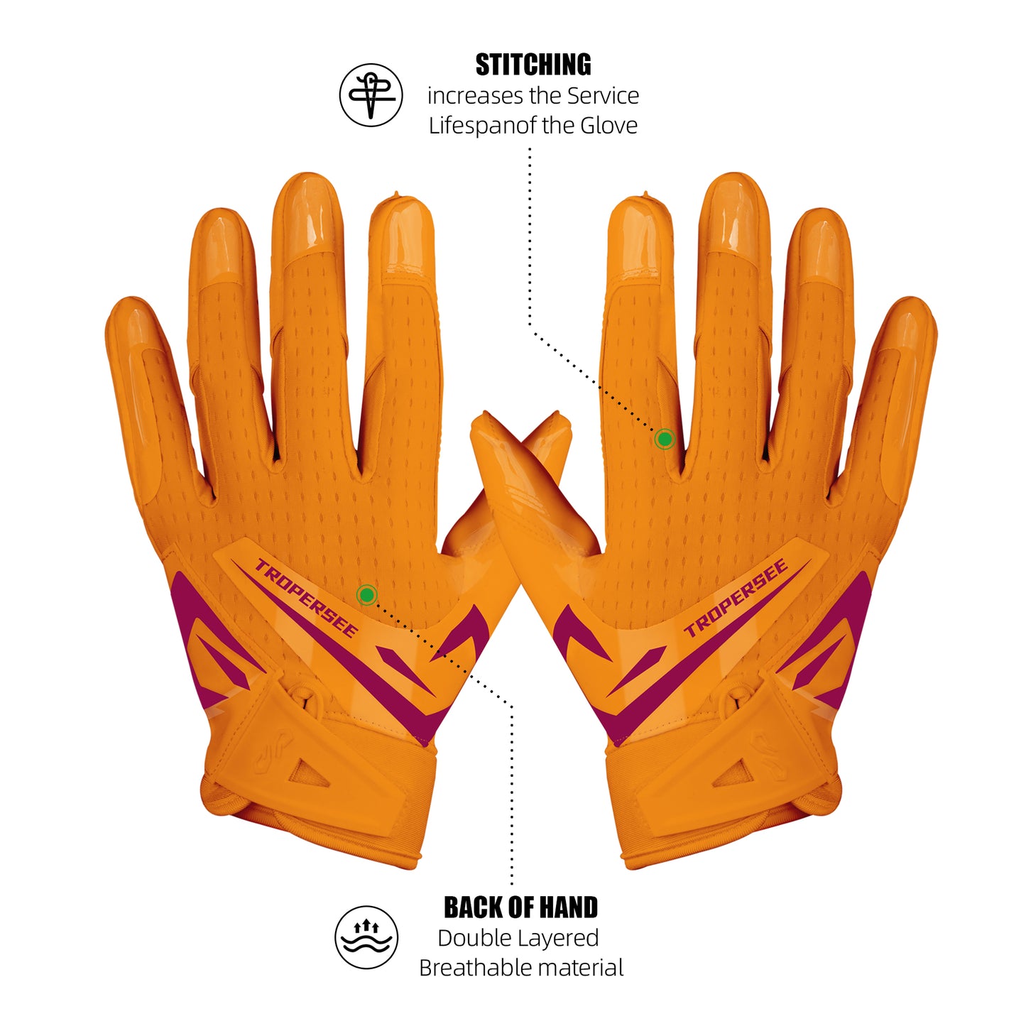 TROPERSEE FRZ 1.0 FOOTBALL GLOVES YELLOW