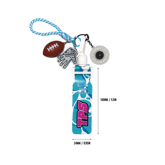 Mini Flag Keychain-Light blue waves