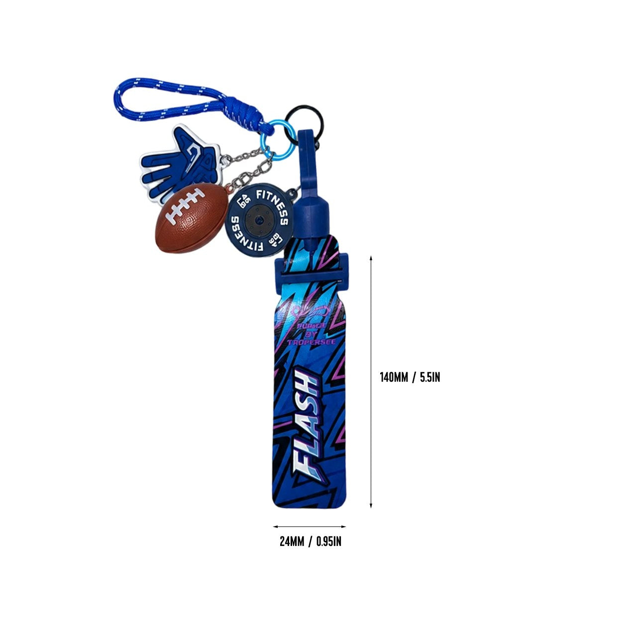 Mini Flag Keychain-Blue-purple FLASH